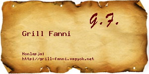 Grill Fanni névjegykártya